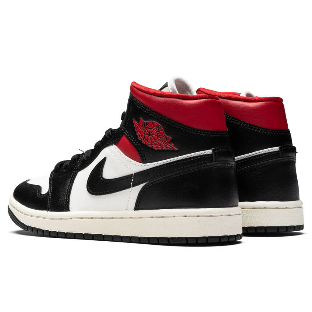 Women's Air Jordan 1 Mid - Black/Gym Red/Sail â Feature