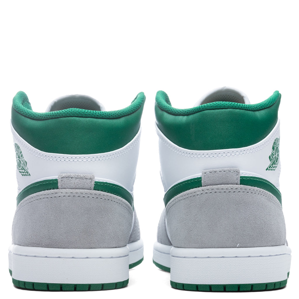 Air Jordan 1 Mid SE - White/Pine Green/ LT Smoke Grey – Feature display picture 1
