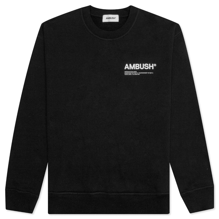 Fleece Workshop Crewneck - Black/Cloud Dancer – Feature