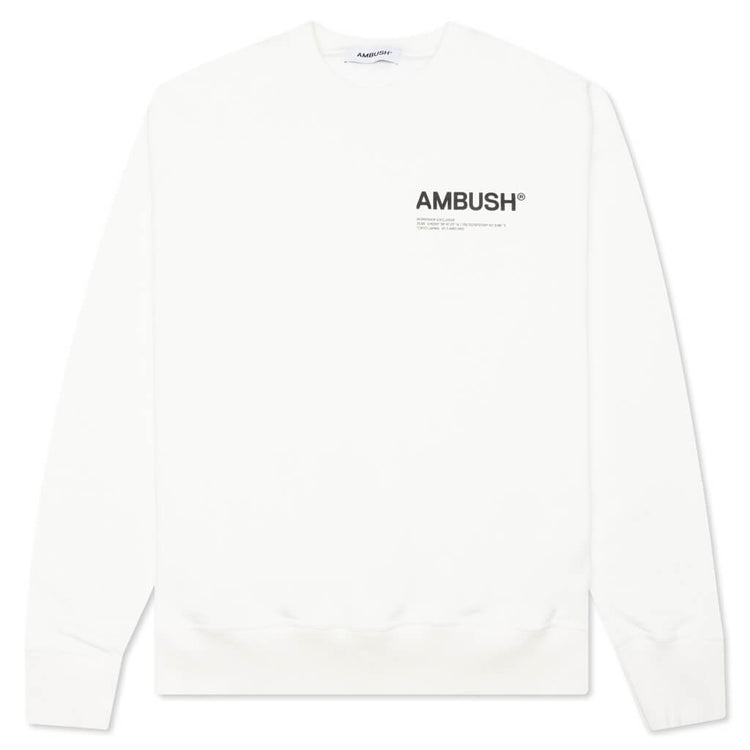 Fleece Workshop Crewneck - Tofu/Black – Feature