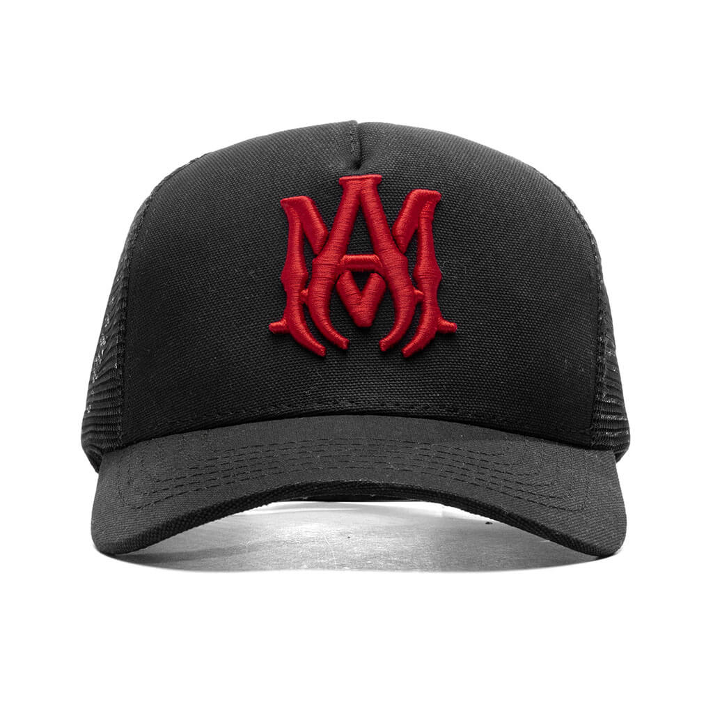 M.A. Trucker Hat - Black/Red – Feature