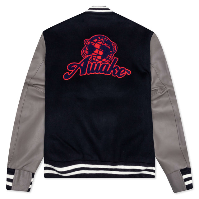 Awake Chenille Patches Varsity Jacket - Navy Combo – Feature