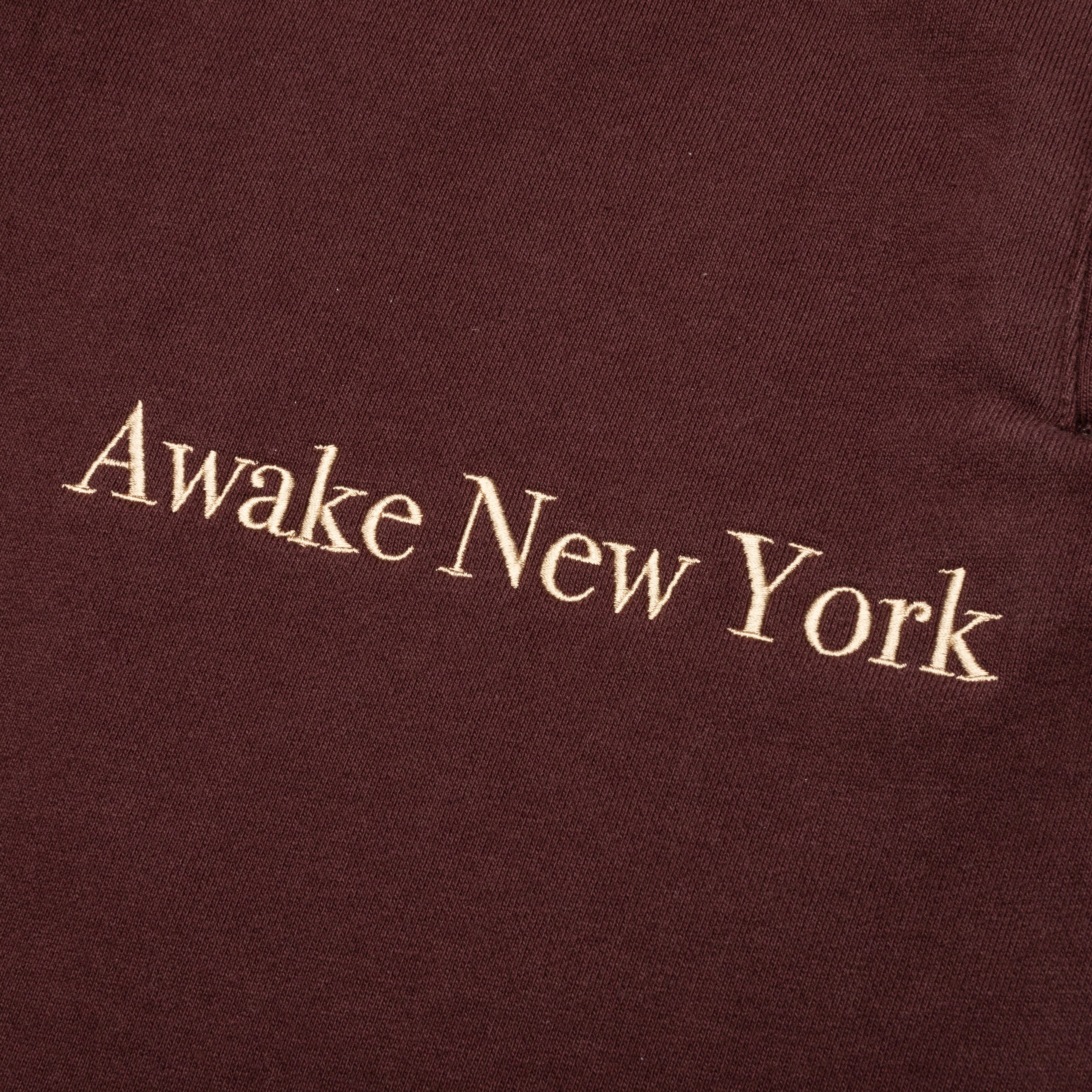 Awake Classic Outline Logo Paneled Embroidered Sweatpants - Brown – Feature