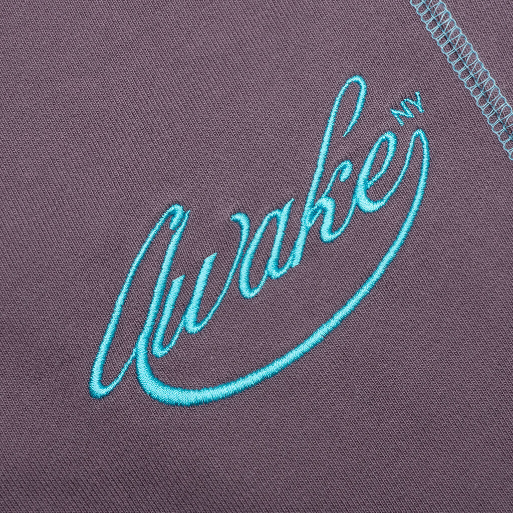 Awake Script Logo Sweatpant Aubergine Feature 