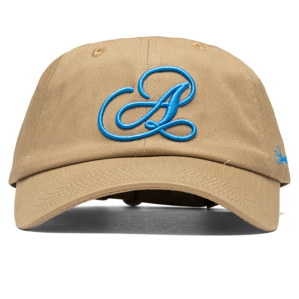 Dad Script Hat Awake Script Logo Dad Hat - Mustard – Feature