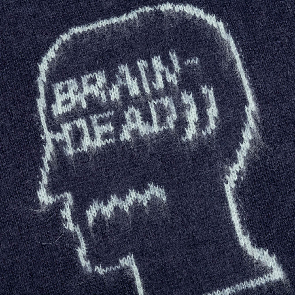 ロゴヘッド パイル クルーネック セーター - ネイビー – Feature