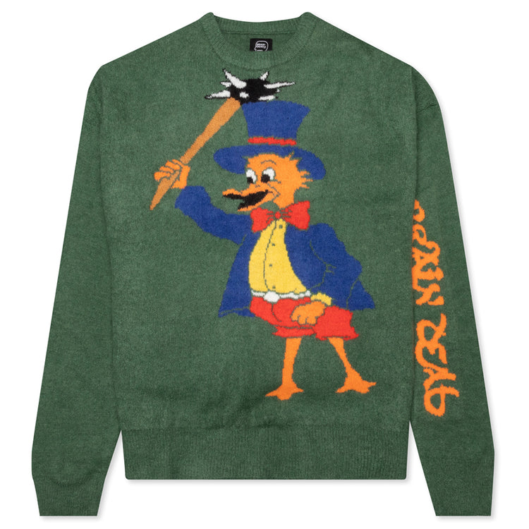 Novelty Knit Sweater Green Feature