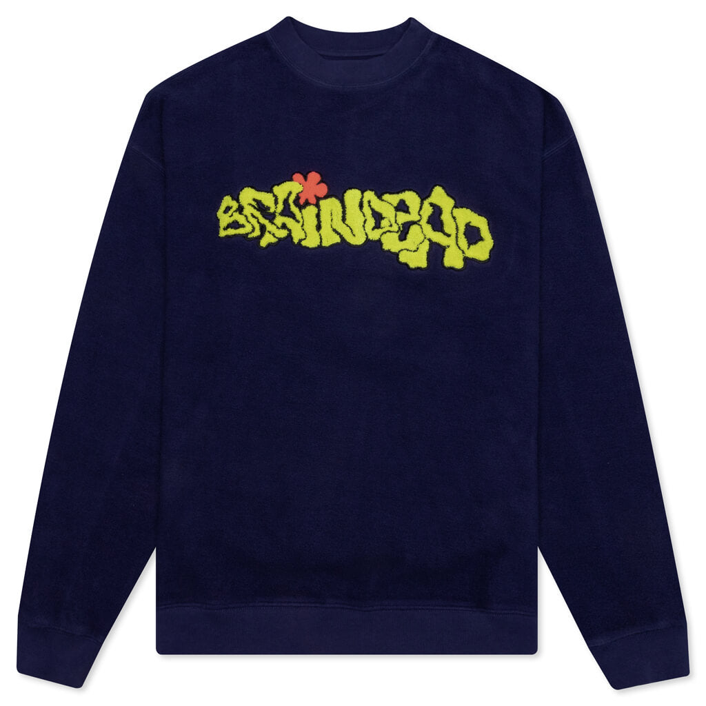 Slime Reverse Fleece Crewneck - Navy – Feature