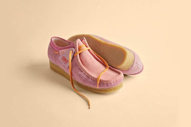 Bottes Clarks X Levi's Wallabee Rose - Taille 41.5, Daim, Neuf Avec Emballage
