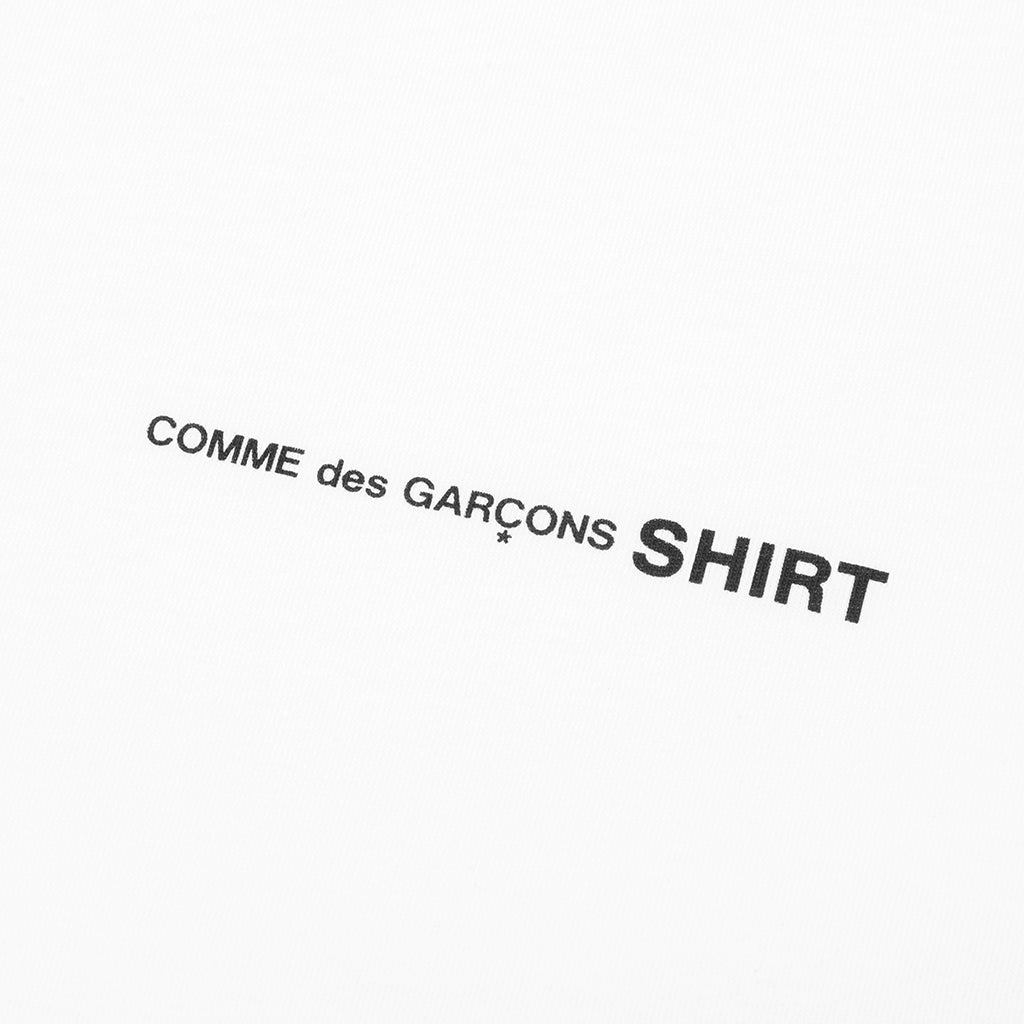 Comme Des Garcons SHIRT Logo L/S Tee - White – Feature