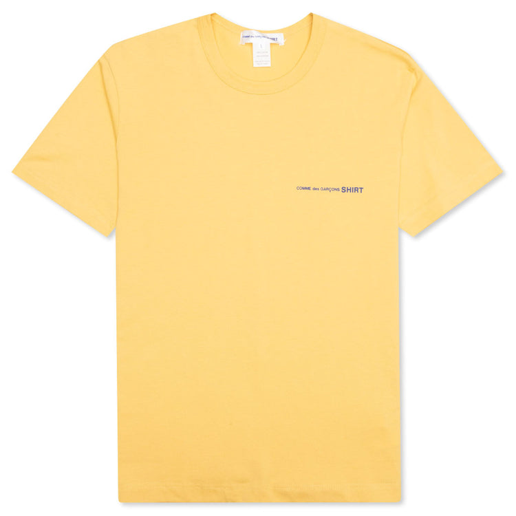 Comme Des Garcons SHIRT Logo S/S Tee Yellow – Feature