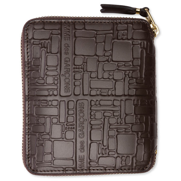 Comme des Garcons Embossed Logo Wallet - Brown – Feature