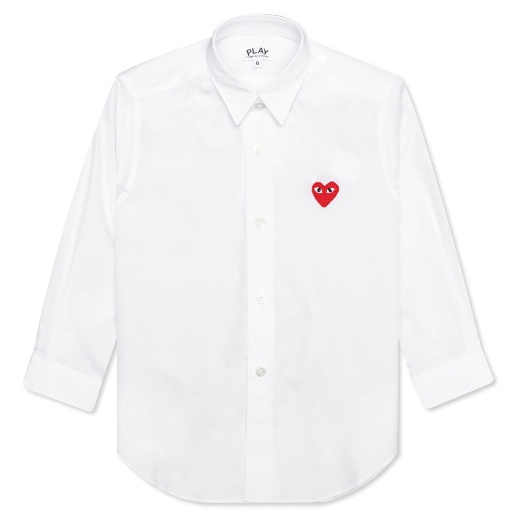 Kid's Button Up Shirt - White – Feature