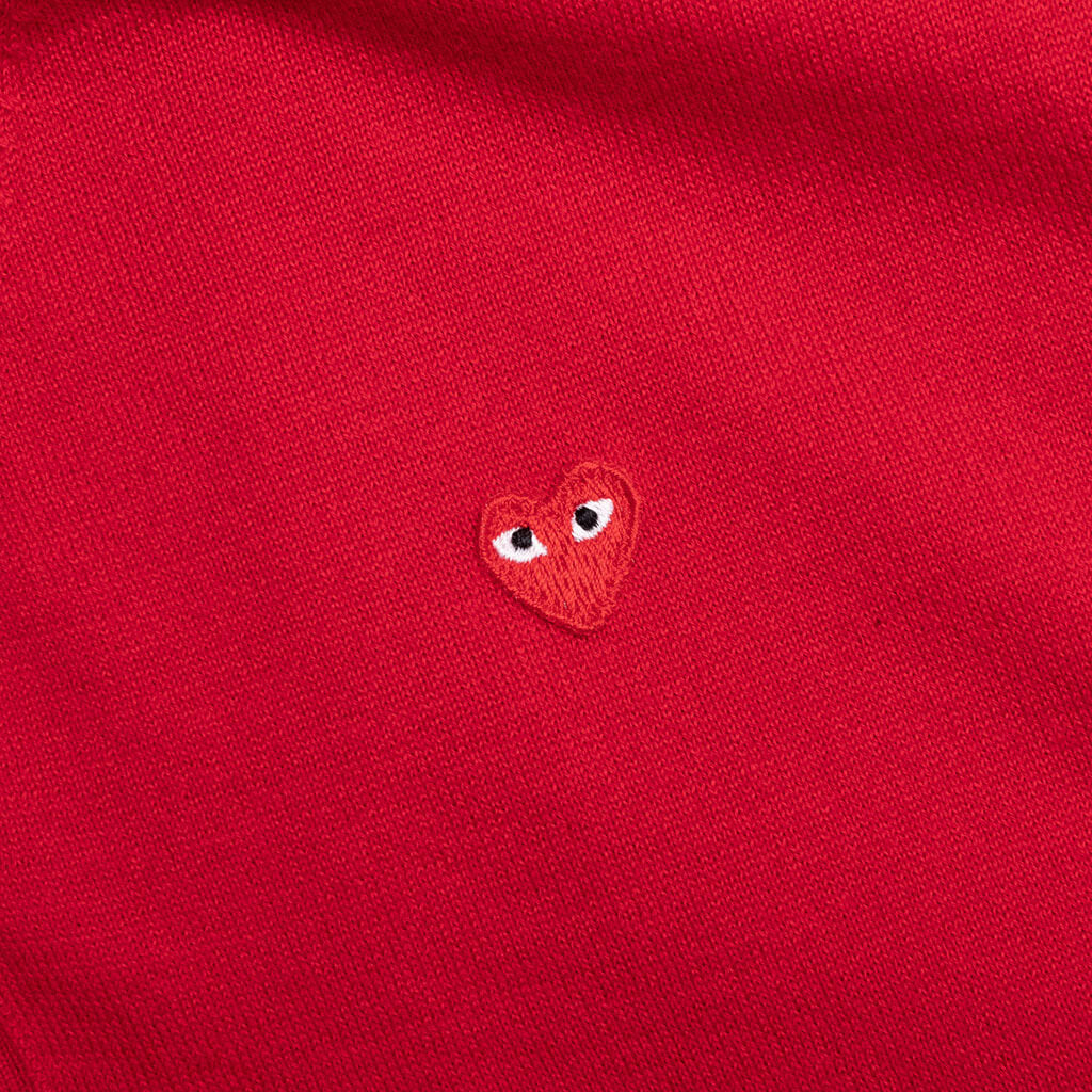 Little Red Heart Cardigan - Red – Feature