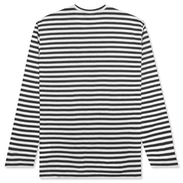 New Era White Bi-Blend Striped V-Neck Women's T-Shirt Small