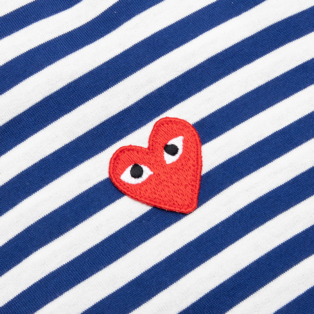 Striped Big Heart Long Sleeve T-Shirt - Blue/White – Feature