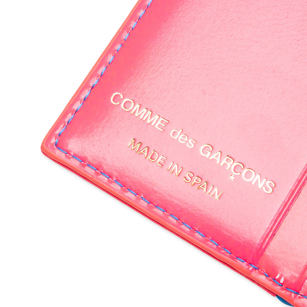 Comme des Garcons SA0641FS Fluo Squares Wallet - Pink/Blue – Feature