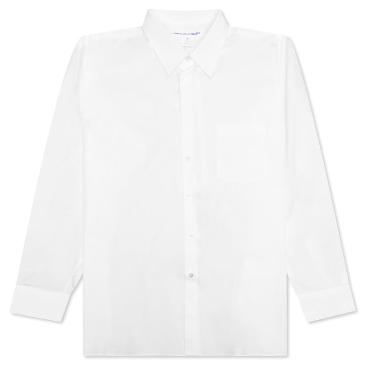 comme de garcons dress shirt Comme des Garçons Shirt Woven Shirt in White L