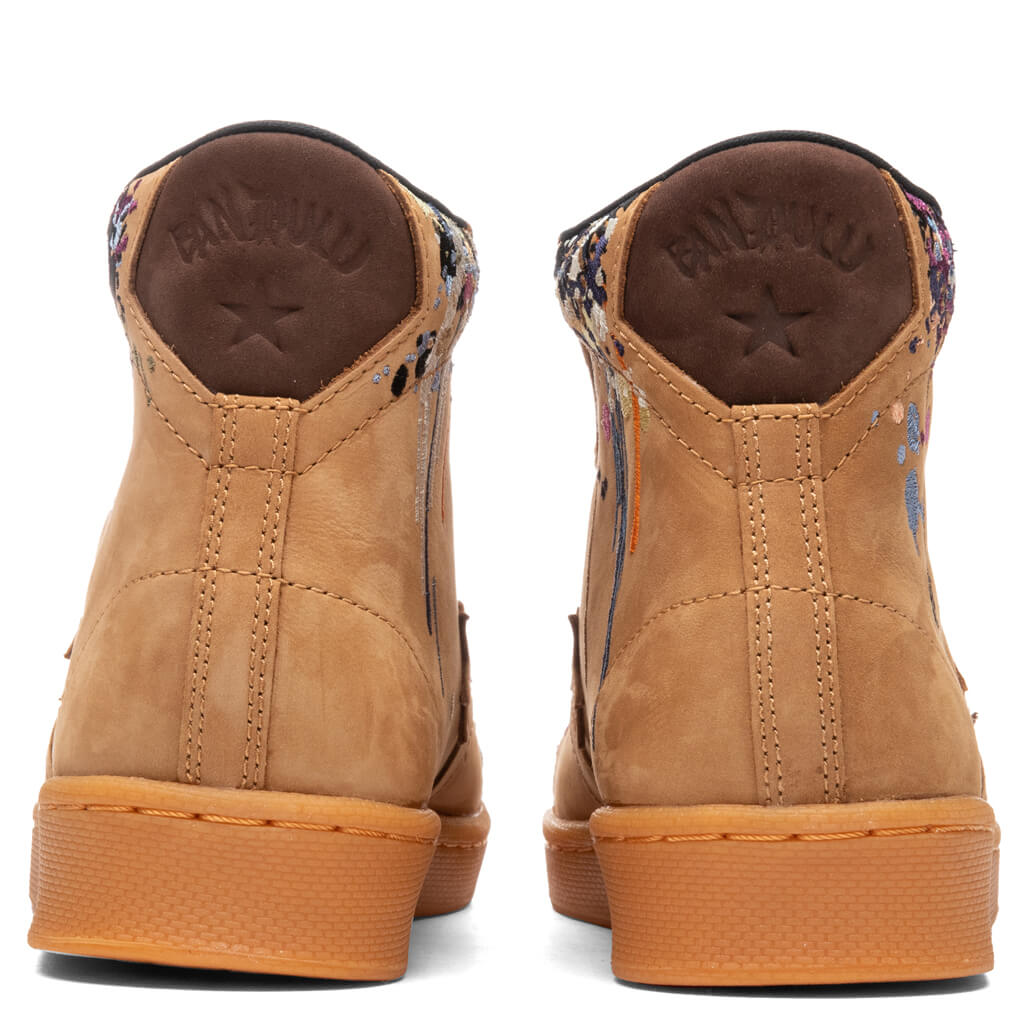 Converse x Bandulu Pro Leather Mid - Flux/Gum/Light Honey – Feature