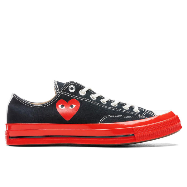 Converse x Comme Garcons PLAY All Chuck '70 Ox Red Sole - Bla –
