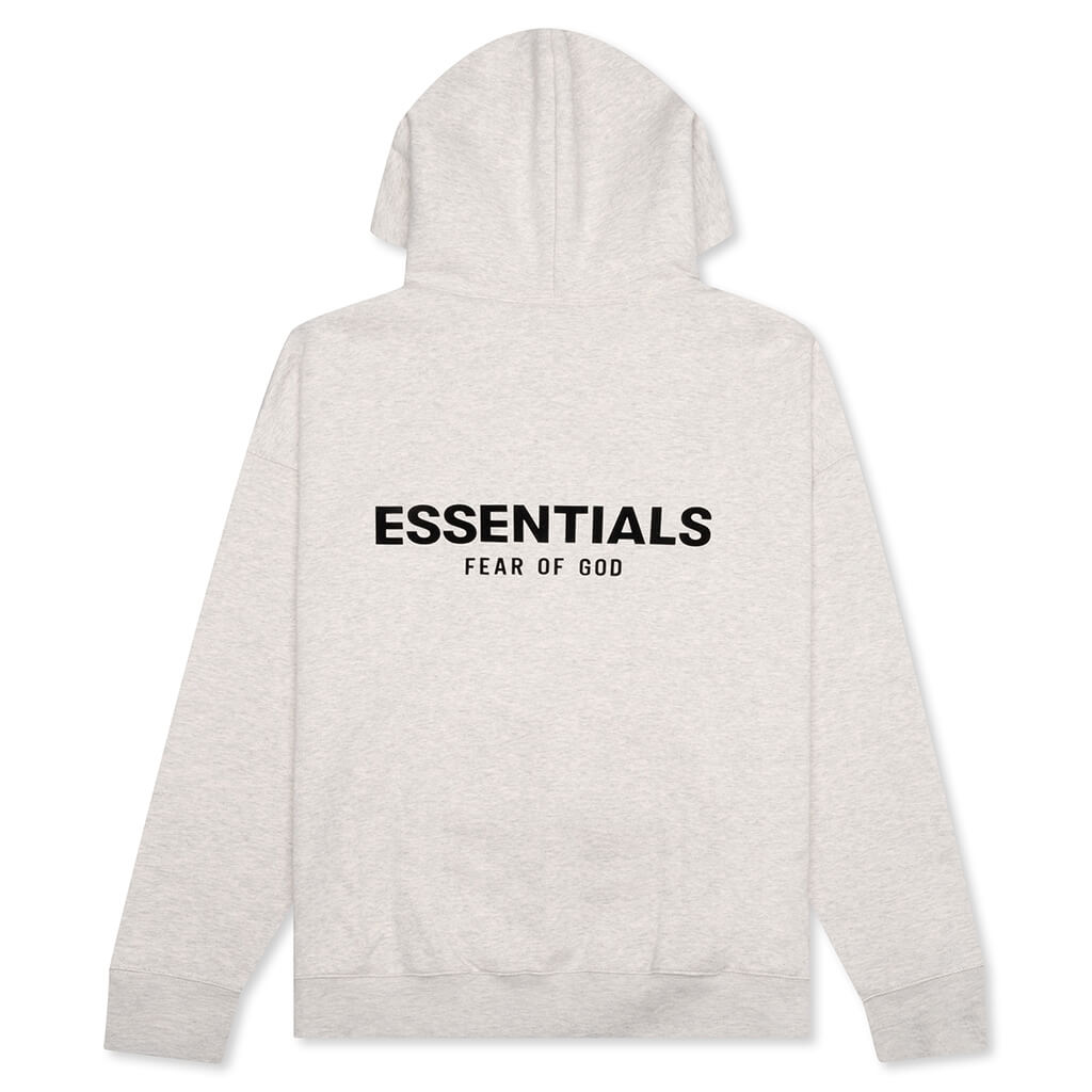Fear Of God Essentials Hoodie Light Oatmeal Feature Fear Of God Essentials Hoodie Light Oatmeal Feature