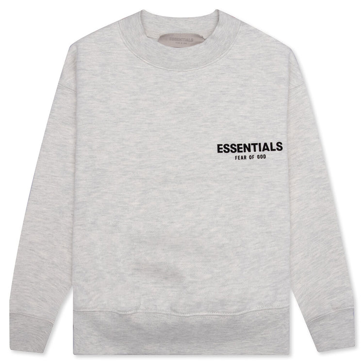 Essentials Kid's Core Crewneck - Light Oatmeal – Feature