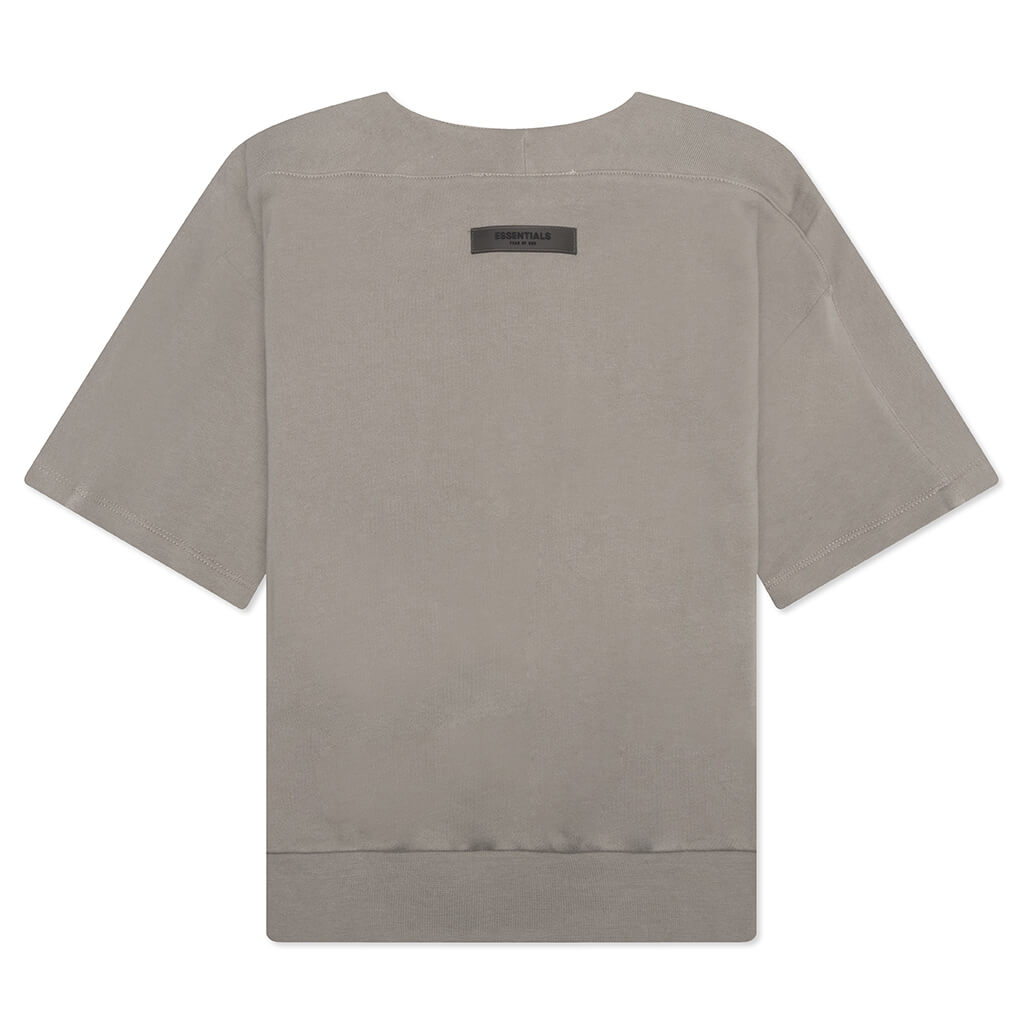 Essentials Kid's Oversized Henley - Desert Taupe – Feature