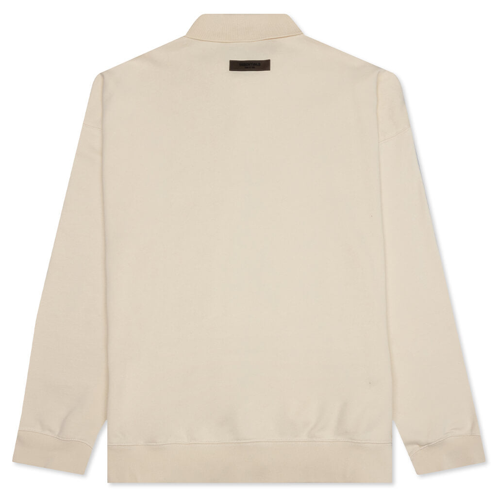 Essentials L/S Polo - Egg Shell – Feature