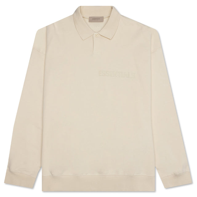 Essentials L/S Polo - Egg Shell – Feature