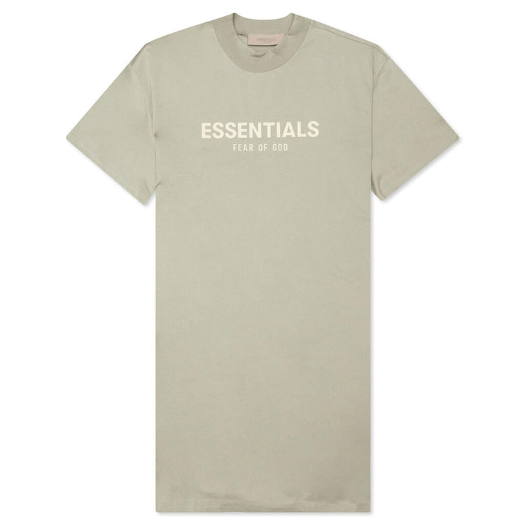 fear of god t shirt dress Fear of God ESSENTIALS T-Shirt Dress in Dark Heather