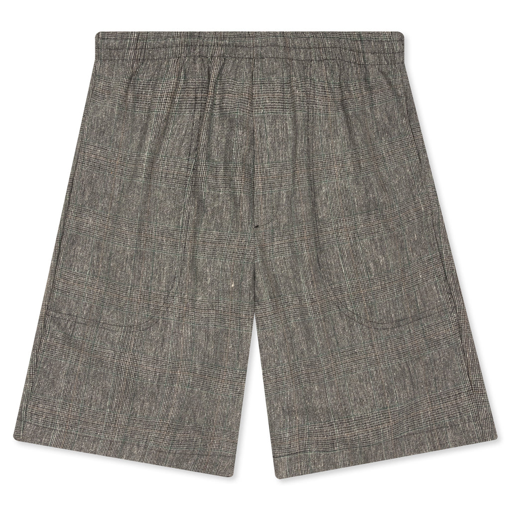 Japanese Wool Field Short - Small Plaid Light Grey – Feature