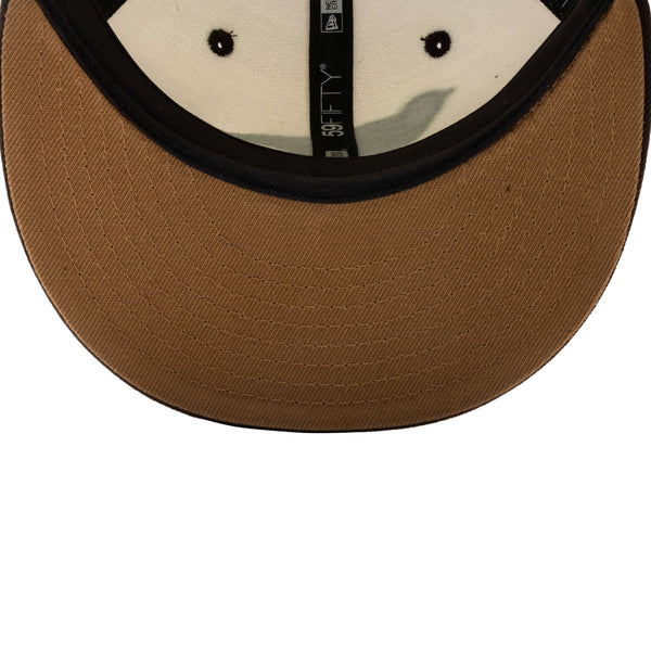 New Era 59FIFTY San Diego Padres Word Jersey Logo Fitted Hat Brown Gold