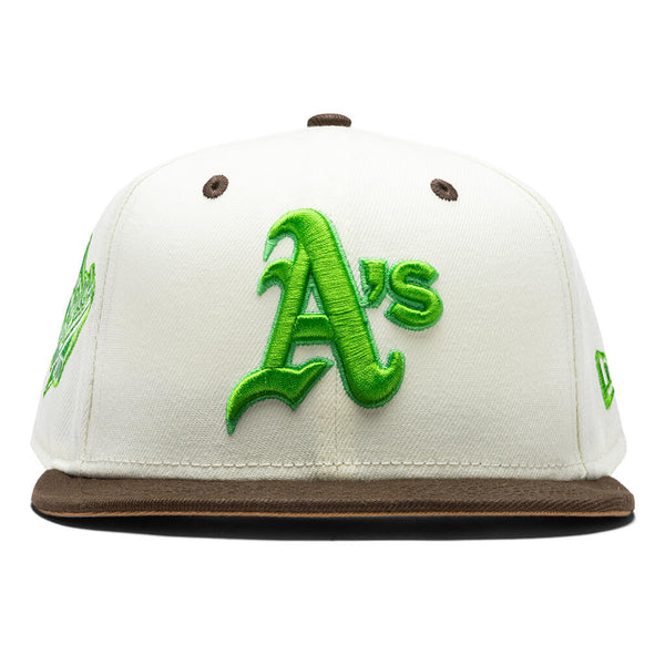 New Era Cooperstown Multi Patch 9Fifty Strapback Oakland Athletics Green