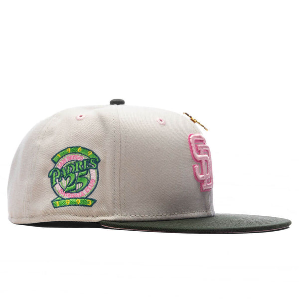 San Diego Padres New Era White Logo 59FIFTY Fitted Hat - Kelly Green