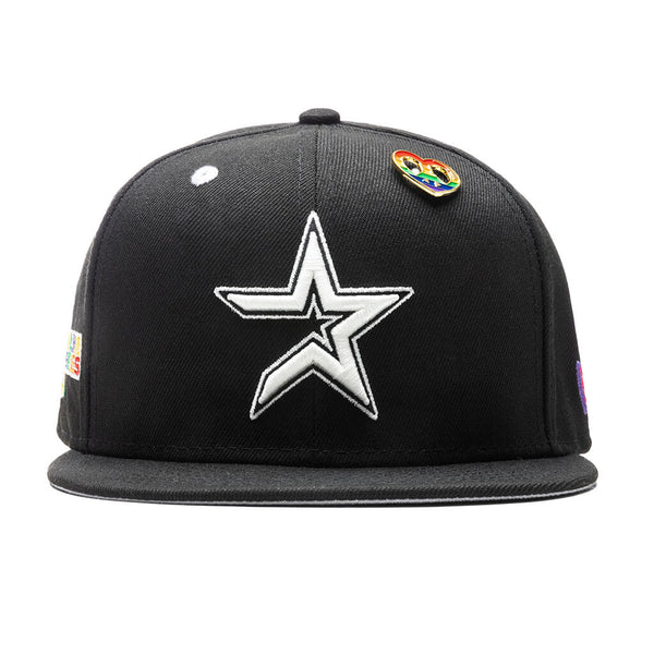 Black Houston Astros Patch Pride 59FIFTY New Era Fitted Hat