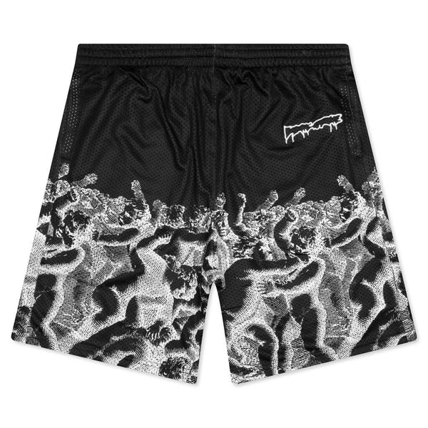 Cherub Fight Mesh Short - Black/White