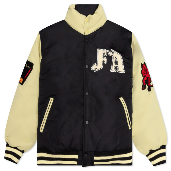 Fucking Awesome - Reversible Varsity Puffer - Black/Cream