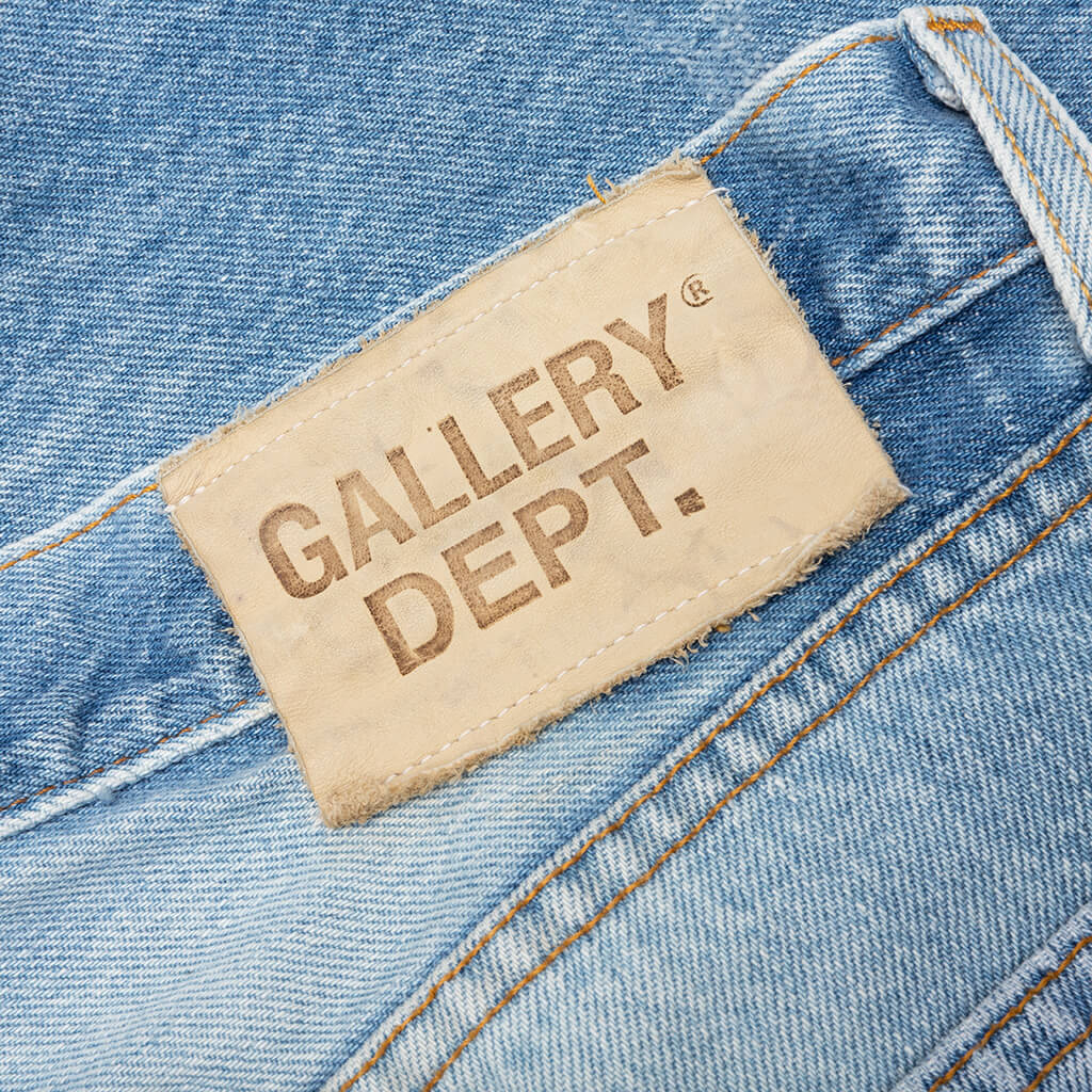 【新品】Gallery dept Recycled DenimZuma ショーツ Gallery Dept. - Zuma Straight-Leg Logo-Print Patchwork Denim