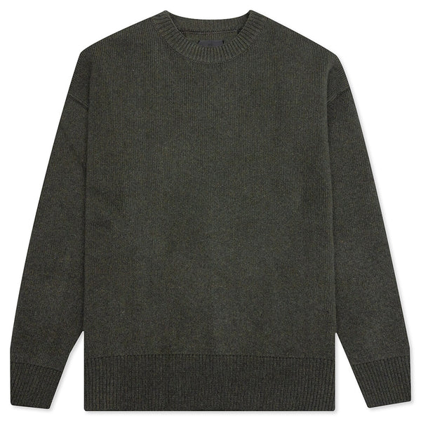 Oversized Crew Neck Sweater - Dark Green – Feature
