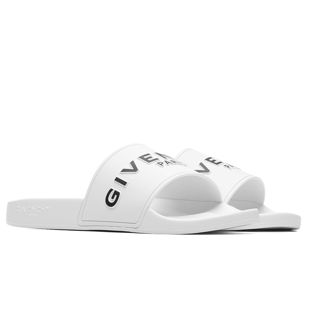 Slide Flat Sandal - White – Feature