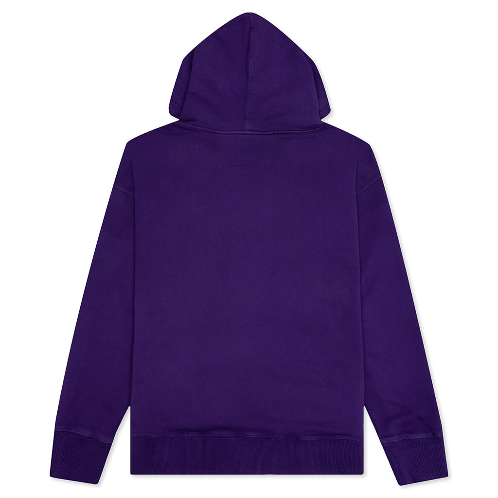 Slim Fit Print Hoodie - Purple – Feature