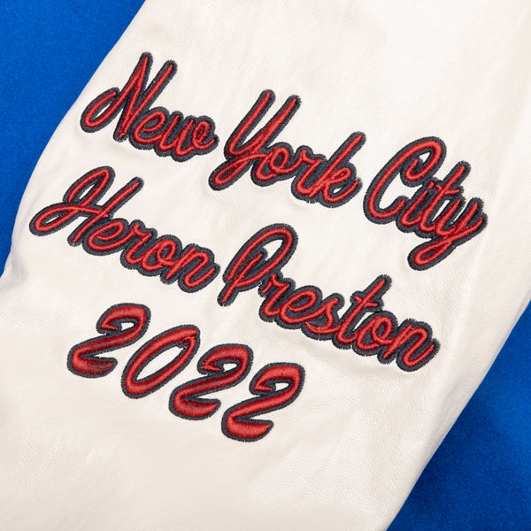 Royal Blue New York City Heron Preston Varsity Jacket - Jackets