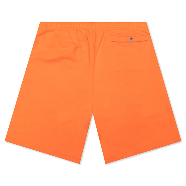 Bright Orange Graphic Sweat Shorts