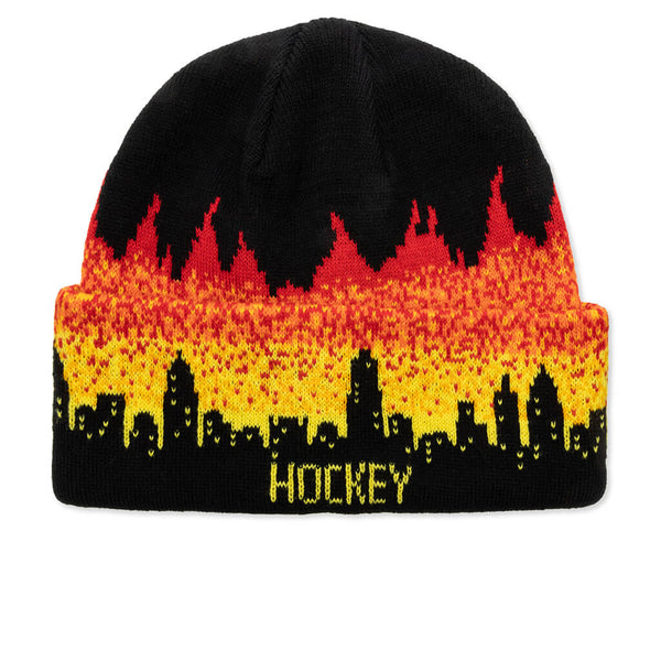 HOCKEY LIGHTS OUT BEANIE / BLACK x FIRE-