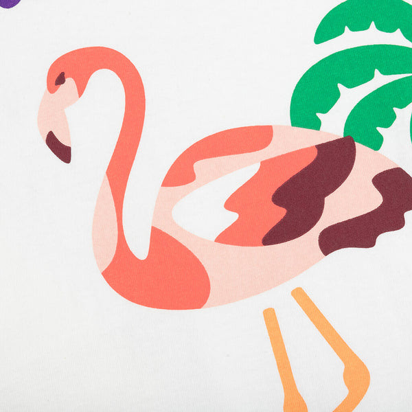 Flamingo L/S T-Shirt - White