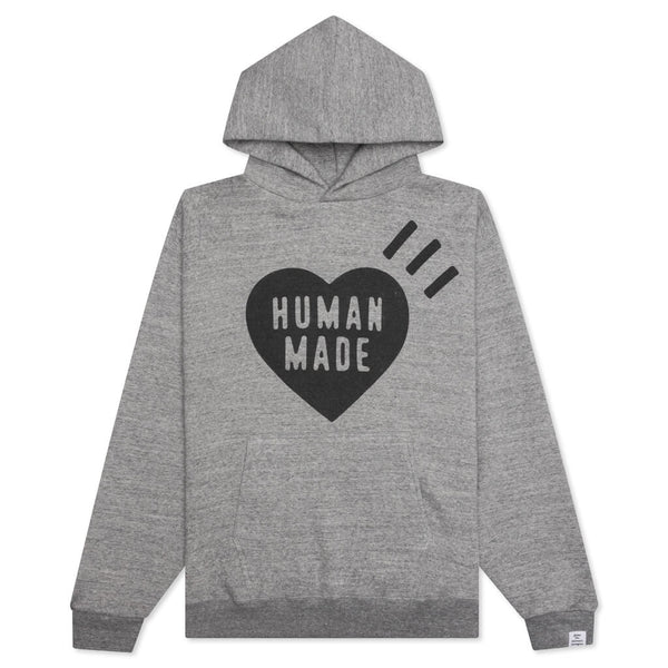 2023春夏】 HUMAN MADE - HEART SWEAT HOODIE GRAY HUMANMADE NIGOの