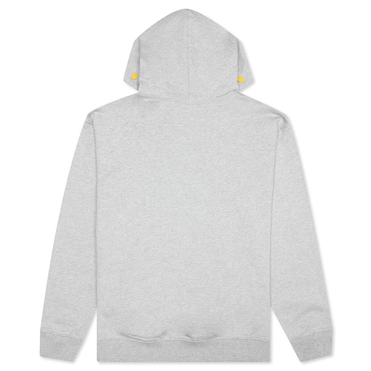 Overlap Hoodie Light Heather Grey Feature