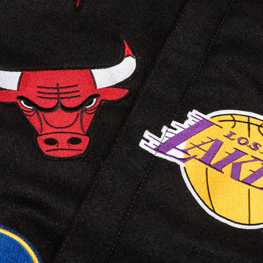 NBA Collage Wool/Leather Jacket - Black – Feature