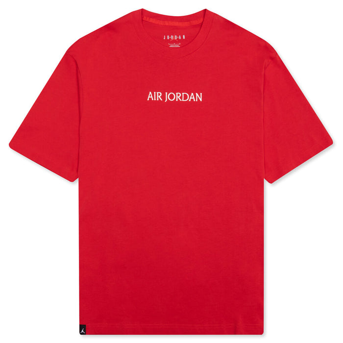 "Air Jordan" S/S T-Shirt - Fire Red/Sail