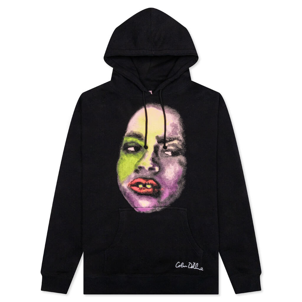 Girl Face Hoodie Black Feature